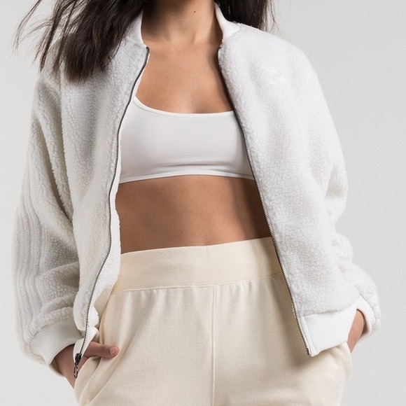 Adidas Sherpa Bomber Jacket - Picture 1 of 7